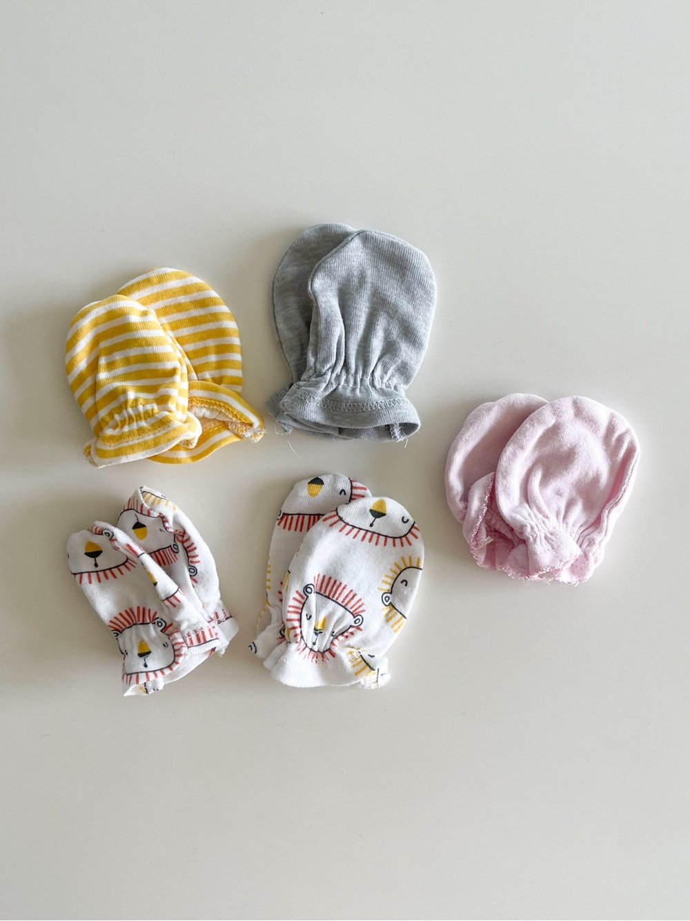 5 Pack Boy Girls Anti Scratch Mittens Cotton Soft Baby Gloves